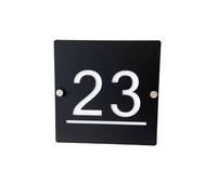 1pc Acrylic House Number Outdoor Sign Address Name Plaque 3D Digital For Home DoorPlate Black Nails(Black White,18X18CM)