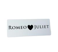 1PC Acrylic House Number Sign Plate Indoor Outdoor Wall Address Plaque 3D Love Name Decor(White Black,20x8cm B)