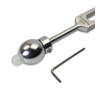 1pc Acupressure Clear Quartz Crystal Tip Essential Oil Applicator Handle for Tuning Forks - Aromatherapy Infusion, Crystal Therapy, Reflexology, Sound Healing and Biofield Harmonization | Silver