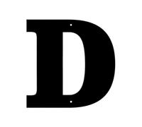 1pc Address Numbers 7-8" Metal Sign Weather-Resistant Street Letter Plaque For Home Entryway(D,7inch)