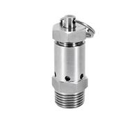 1pc Adjustable 304 Stainless Steel Safety Pressure Relief Valve 1/4 1/2" BSPT NPT Male 0.5-10 Bar for Air Compressor(1/4",BSPT_3 BAR Fixed)