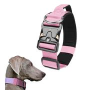 1Pc Adjustable Dog Collar, Durable and Comfortable for Medium Large Dogs, Perfect for Training, Hiking, Walking and Hunting (L-pink)