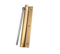 1pc Adjustable Door Automatic Closer Stainless Steel Spring Hinge Mounted for Office Hotel Wood Door Hardware(Yellow Bronze)