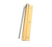 1pc Adjustable Door Automatic Closer Stainless Steel Spring Hinge Mounted for Office Hotel Wood Door Hardware(Brushed Gold)