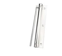 1pc Adjustable Door Automatic Closer Stainless Steel Spring Hinge Mounted for Office Hotel Wood Door Hardware(Steel Color)