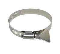 1pc Adjustable Handle Hand Wriggle Hose Clamp Pipe Clip for Connecting Air Hoses Stainless Steel 304 Repair Tool Fasteners(105-127mm)