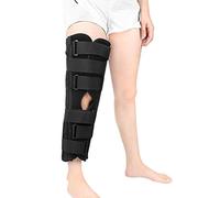 1pc Adjustable Knee Immobilizer Brace Support - for Joint Pain Relief, Arthritis Injury Recovery, and Workout(Black,Large)