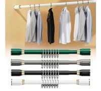 1pc Adjustable Metal Shower Curtain Rod - No Drilling Tension Pole for Room Dividers and Wardrobe Storage(Gray,60-90cm)