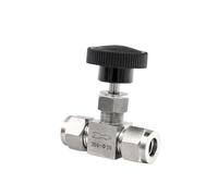 1pc Adjustable Needle Valve OD 3 4 6 8 10 12mm 1/4 3/8 1/2 Tube Stainless Steel 304 Acid Proof Straight Card Crane(3mm OD)