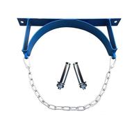 1pc Adjustable Oxygen Cylinder Stand for Hospitals and Home Use - Durable Steel Rack with Chain(Blue,Twin)