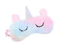1Pc Adorable Unicorn Plush Sleeping Mask Cartoon Eye Covers for Naps Travel Home Use Skin Friendly Washable Blindfold for Light Blocking Comfortable Rest