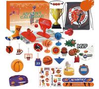 1PC Advent Calendar 2025 24Pcs Basketball Countdown Calendar Basketball Accessories Set for Teens Girls Boys