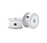 1pc AF-type MXL 28 Teeth Flat Aluminum Alloy Timing Belt Pulley with D-shaped Bore, Synchronous Belt Groove Width 16mm, Bore 8x7mm
