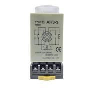 1PC AH3-3 Power On Delay Timer Time Relay 1S 3S 6S 10S 30S 60S 3 metres 6M 10M 30M 60M With PF083A Base 12VDC(10S)