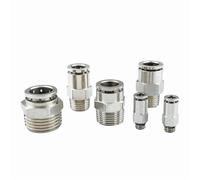 1pc Air Pneumatic 10mm 8mm 6mm 4mm Hose Tube BSPT 1/4" 1/8" 3/8" Male Thread Air Pipe Connector Quick Coupling Fine Copper Fitting(8mm,1/4")