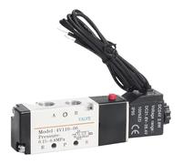 1pc Air Solenoid Valves 4V110-06 2 Position 5 Port 1/8" Pneumatic Control Valve DC12V DC24V AC110V AC220V(Type A,DC 24V)