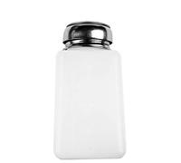 1PC Alcohol Liquid Bottle,200ML Push Down Dispenser Nail Polish Remover Pump Empty Bottle Alcohol Liquid Press Pumping Dispenser One Touch Metal Liquid Dispenser For Nail Art