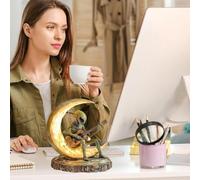 1PC Alien Garden Decor, Unique Alien Garden Statue, Figurine for Home and Yard, Acrylic Moon Guitarist Sculpture for Artistic Spaces