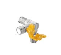 1pc All Copper Electroplating Thickened 1/2" 3-Way 4-Way Gas Valve Angle Ball for Water Heater Faucet Switch Shunt(O)