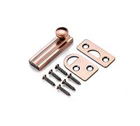 1pc All Copper Slide Door Bolt - 2-8in Solid Copper Latch for Bedroom, Barn Door, and Cupboards - for and Pet Proofing(Red Patina,2in)