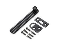 1pc All Copper Slide Door Bolt - 2-8in Solid Copper Latch for Bedroom, Barn Door, Cupboards, and Workshop Security(Black,4in)