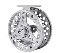 1pc All Metal Fly Fishing Reel 3/4 5/6 7/8 Size Spinning Wheel With Large Line Capacity Silver Green Blue Black For Ice & Front Cast(FR01D,FiveSix)