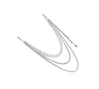 1Pc Alloy Star Decoration Chain for Jeans and Pants Fashionable Unisex Hip Hop Multi Layer Waist Chain Silver