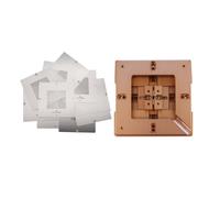 1pc Aluminium Alloy BGA Reballing Kit 90 * 90mm Solder Station Magnetism Lock with Hand Shank 10/PCS 90mm BGA Universal Stencils(Package C)