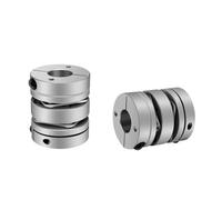 1pc Aluminum alloy D34L45 double diaphragm coupling elastic connector D34mm L45mm ball screw step servo motor encoder computer