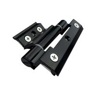 1Pc Aluminum Alloy Door and Window Broken Bridge Hinge Insulation Folding Hinges Furniture Hardware Tight Secure(Black-100mm)