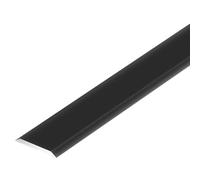 1pc Aluminum Alloy Floor Transition Strip - Self-Adhesive Seam Cover for Smooth Carpet to Tile Transitions(Black)