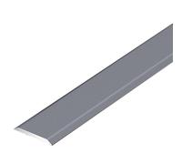 1pc Aluminum Alloy Floor Transition Strip - Self-Adhesive Seam Cover for Smooth Carpet to Tile Transitions(Gray)
