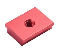 1pc Aluminum Alloy T Track Slider with M6 M8 Thread for Woodworking Tool Use on Table Saws Drill Presses and Band Saws (M8 Red)