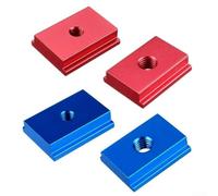 1pc Aluminum Alloy T Track Slider with M6 M8 Thread for Woodworking Tool Use on Table Saws Drill Presses and Band Saws (M8 Blue)
