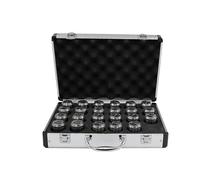 1pc Aluminum Box ER11 ER16 ER20 ER25 ER32 ER40 Set A/AA ER Spring Collet Chuck for CNC Milling Tool Holder Engraving Machine(Aluminum Box,ER20-13Pcs (A))