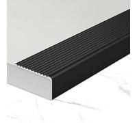 1pc Aluminum L-Shaped Stair Nosing - 36" to 48", Anti-Slip Edge Protector for Indoor/Outdoor Steps, Durable & Waterproof(Black,4cmx120cm)