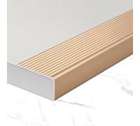 1pc Aluminum L-Shaped Stair Nosing - 36" to 48", Anti-Slip Edge Protector for Indoor/Outdoor Steps, Durable & Waterproof(Gold,3cmx120cm)