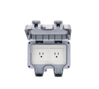 1pc Americ Standard IP66 15A AC250V Weatherproof Outdoor Wall Power Socket Box Electrical Outlet for Charging Pile(MP22-A)