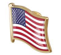 1pc American Flag Pin Badge Metal Lapel Pin Brooch Usa United States of Flag Lapel Pin Novelty Accessory