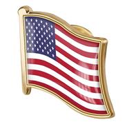 1pc American Flag Pin Badge Metal Lapel Pin Brooch Usa United States of Flag Lapel Pin Novelty Accessory