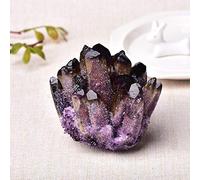 1pc Amethyst Cluster Crystal Quartz Stone Rough Crystals Home Decor (Color : Purple, Size 400-500g)