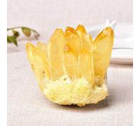 1pc Amethyst Cluster Crystal Quartz Stone Rough Crystals Home Decor Ornaments (Color : Yellow, Size 200-300g)