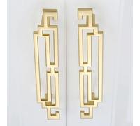 1PC Ancient Chinese Style Furniture Handle Zinc Alloy Gold Copper Cabinet Handle Drawer Pull Knob Door Pull Furniture Hardware(F 128MM)