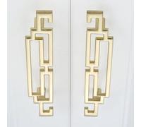 1PC Ancient Chinese Style Furniture Handle Zinc Alloy Gold Copper Cabinet Handle Drawer Pull Knob Door Pull Furniture Hardware(E 96MM)