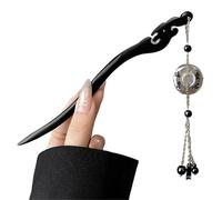 1pc Ancient Style Ink Painting Wooden Hairpins Tassels Convenient Fast Hairpin Arrangement Headwear(Style F)