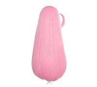 1pc Anime Wig Dreamy Pink With Classic Princess-Cut Style Extra-Long Straight Hair Delicate Bangs And For Character Cosplaya