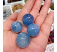 1pc Aquamarine Crystal Ball Crafts Polished Blue Sphere for Exquisite Jewelry Making Home Decor(10-20g)