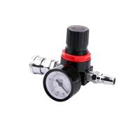 1pc AR2000 1/4'' Air Pressure Regulator Control Compressor Pump Gas Regulating Treatment Units with Gauge Adjustable(AR2000-6mm,8 Pcs)