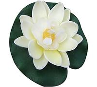 1Pc Artificial Floating Foam Lotus Flower with Water Lilys Pad Ornanments, Lifelikes Fake Lotus Flowers for Patio Fish Tank Aquarium Home Garden Wedding Party Special Event Decoration,Outdoor Décor