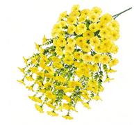 1PC Artificial Flower Vine Garland - 85CM/33.5Inch Fake Rattan Plant Wall Hanging, Home Wedding Party Decor, Decorative Wreath for Indoor Outdoor (Yellow)